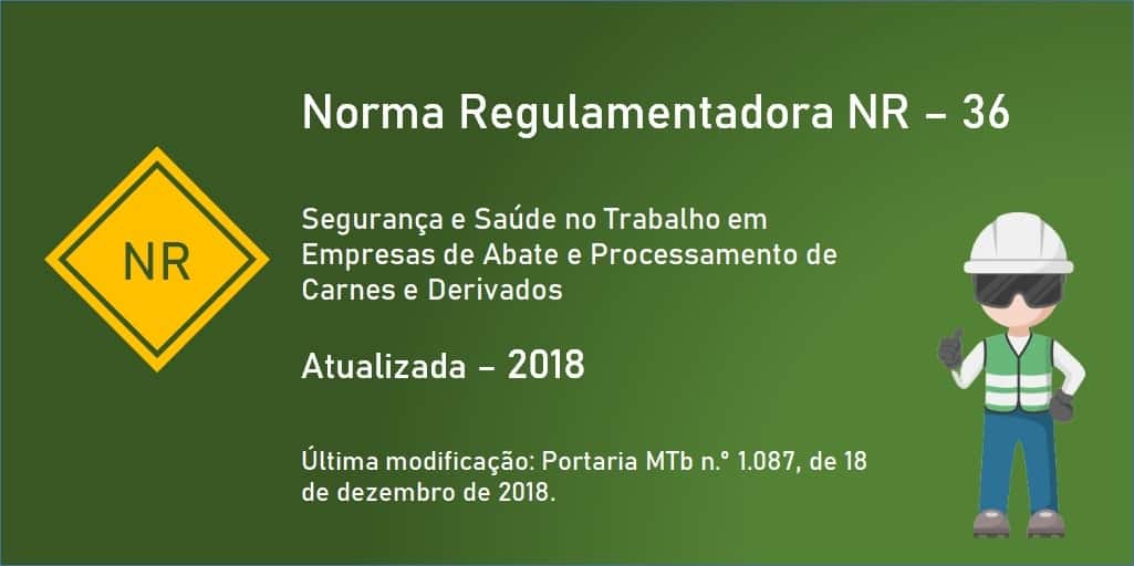 Norma Regulamentadora NR-36 - Segurança e Saúde no Trabalho em Empresas de Abate e Processamento de Carnes e Derivados